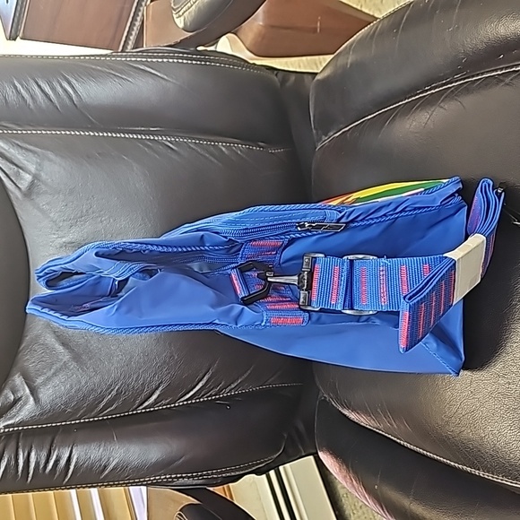 NEW Vintage 80s Trafalgar Rainbow Messenger CArry on Bag zipper unisex - Picture 8 of 14